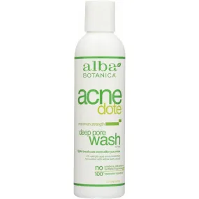 Alba Botanica Natural Acne Dote Deep Pore Wash Oil-Free, 6 Oz (Case of 2)