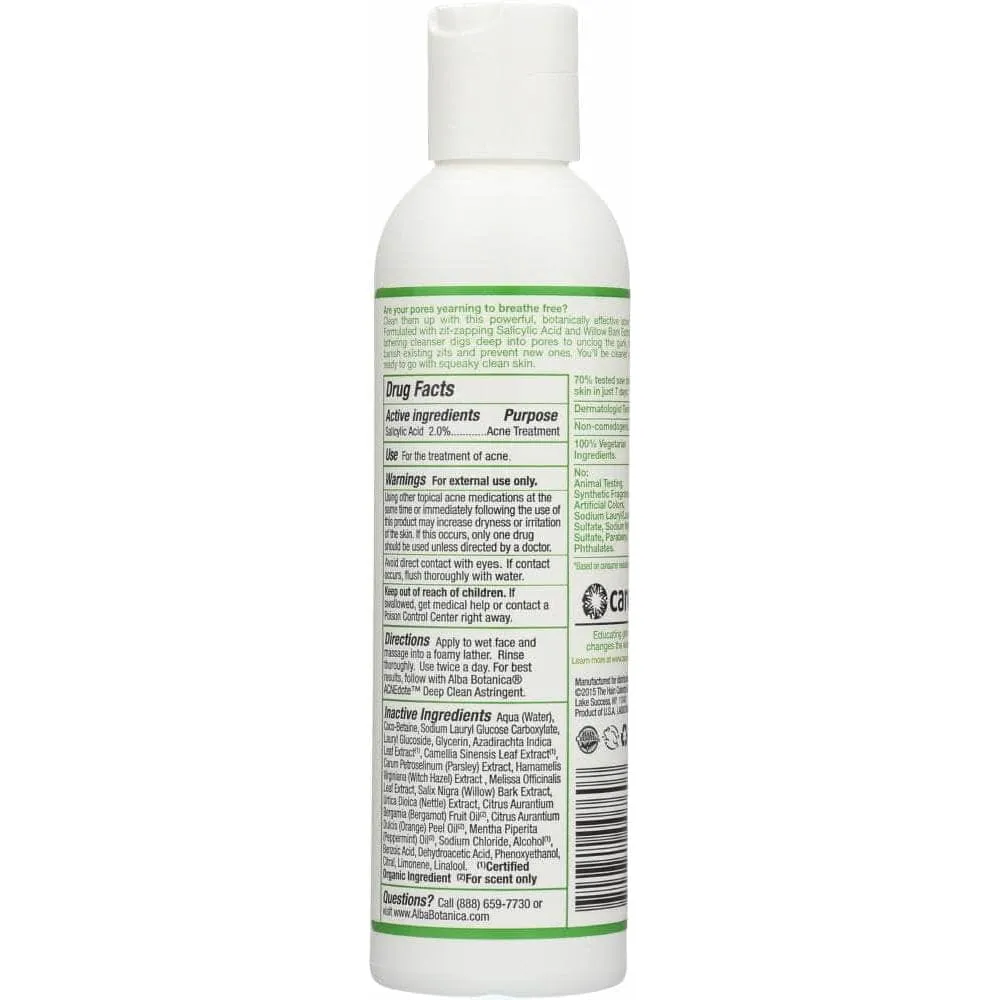 Alba Botanica Natural Acne Dote Deep Pore Wash Oil-Free, 6 Oz (Case of 2)