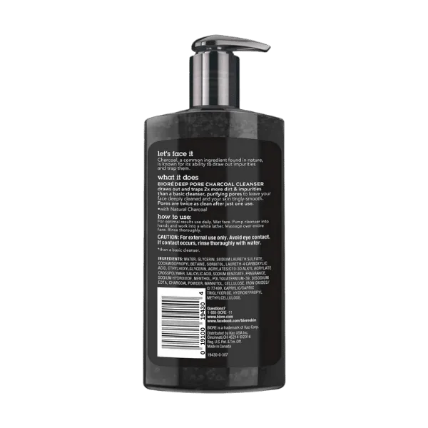 Biore Deep Pore Charcoal Cleanser 200ml