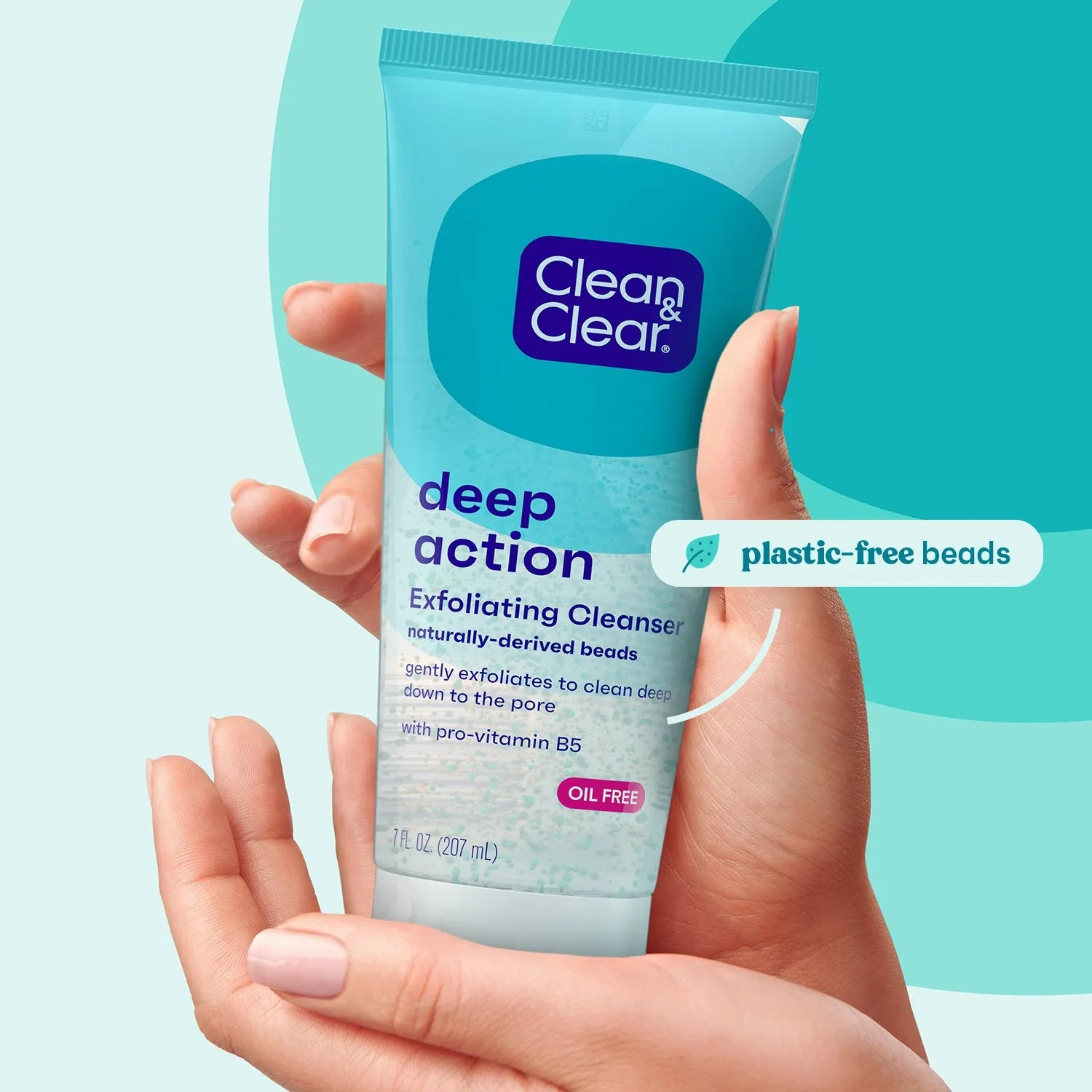 CLEAN & CLEAR deep action exfoliating cleanser naturally derived beads غسول البشرة المقشر من كلين اند كلير