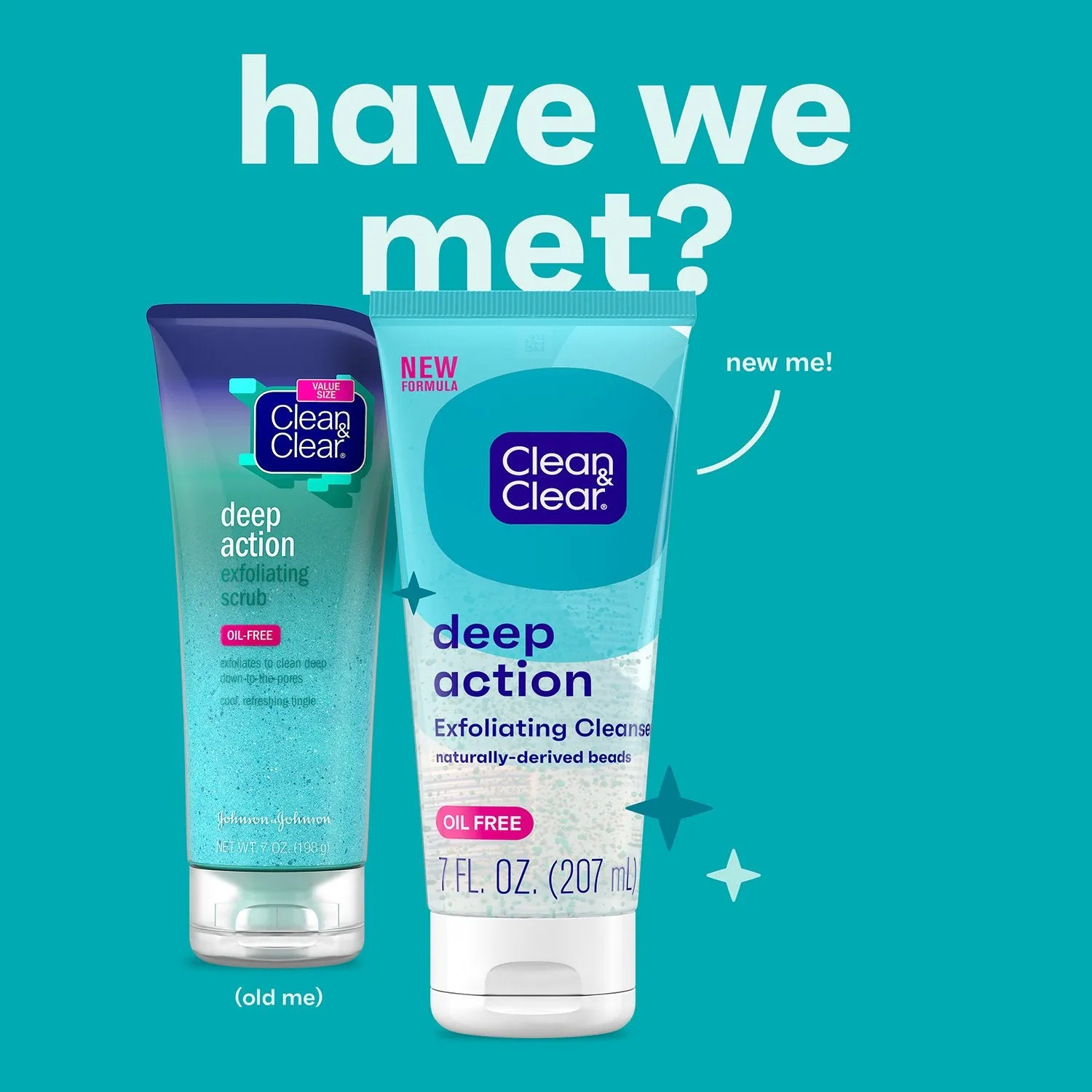CLEAN & CLEAR deep action exfoliating cleanser naturally derived beads غسول البشرة المقشر من كلين اند كلير