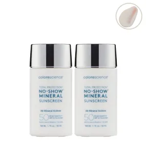 Colorescience Total Protection No Show Mineral Sunscreen SPF 50 50ml 2 Pack Set