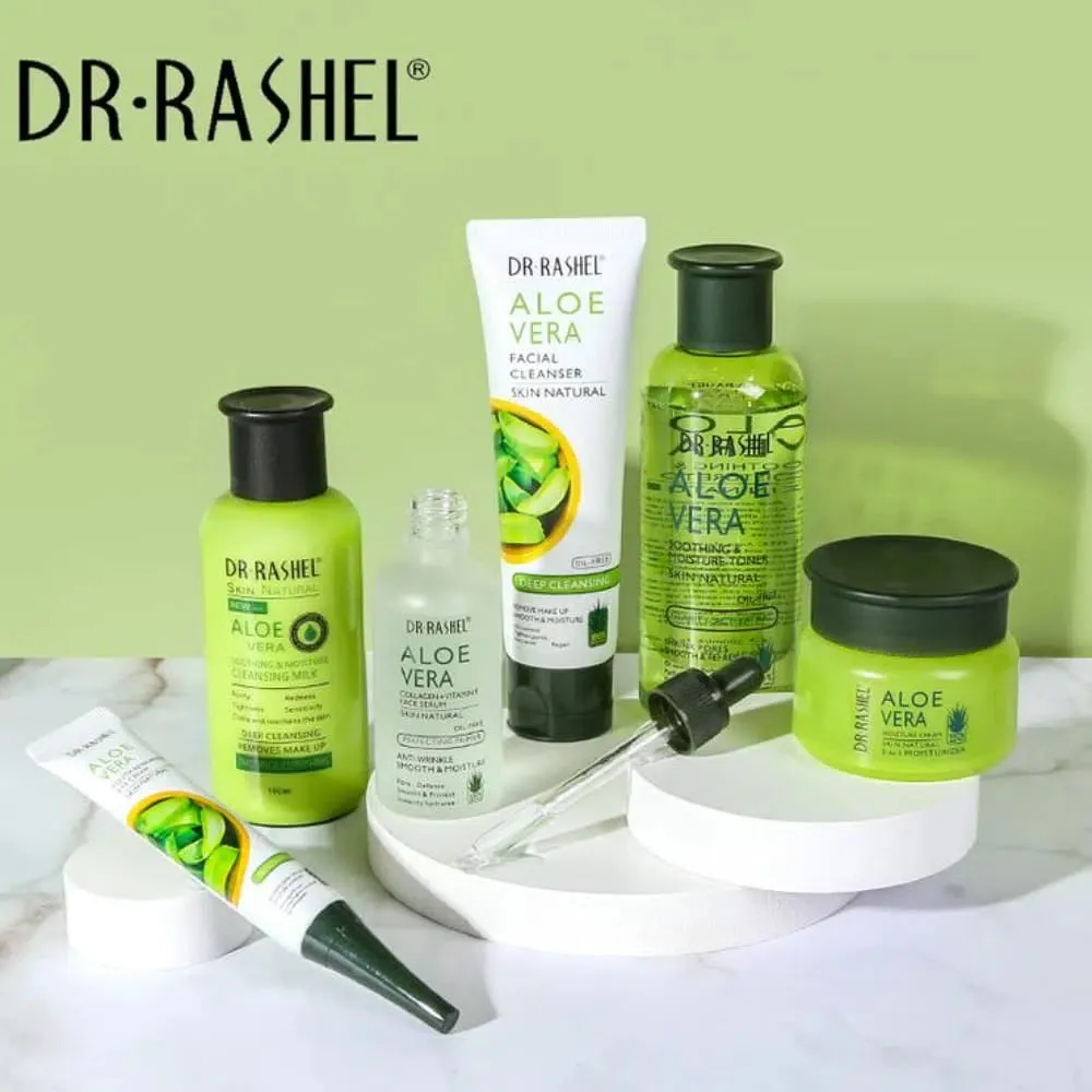 Dr Rashel DRL-1554 Aloe Vera Skin Natural Soothing & Moisture Skin Care Series – Pack Of 6