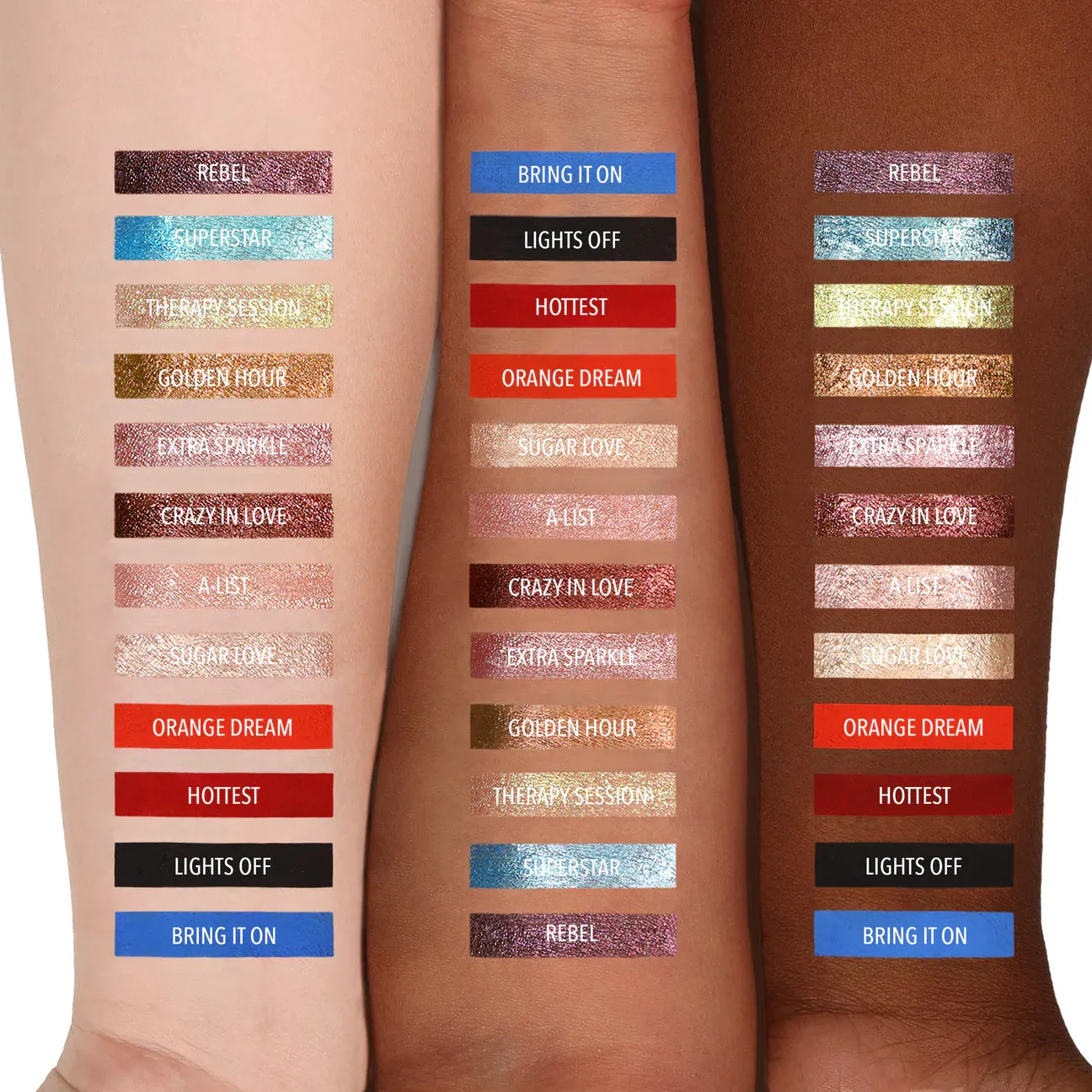 EYES- MOIRA Superhyped Liquid Pigment- SLP018 A-List (3pc bundle, $3 each)
