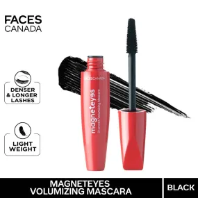 Faces Canada Magnet Eyes Dramatic Volumizing Mascara | Intense Black | Easy Wash |Thick Bold Lashes | Long Lasting | Smudge Proof 9.5 gm