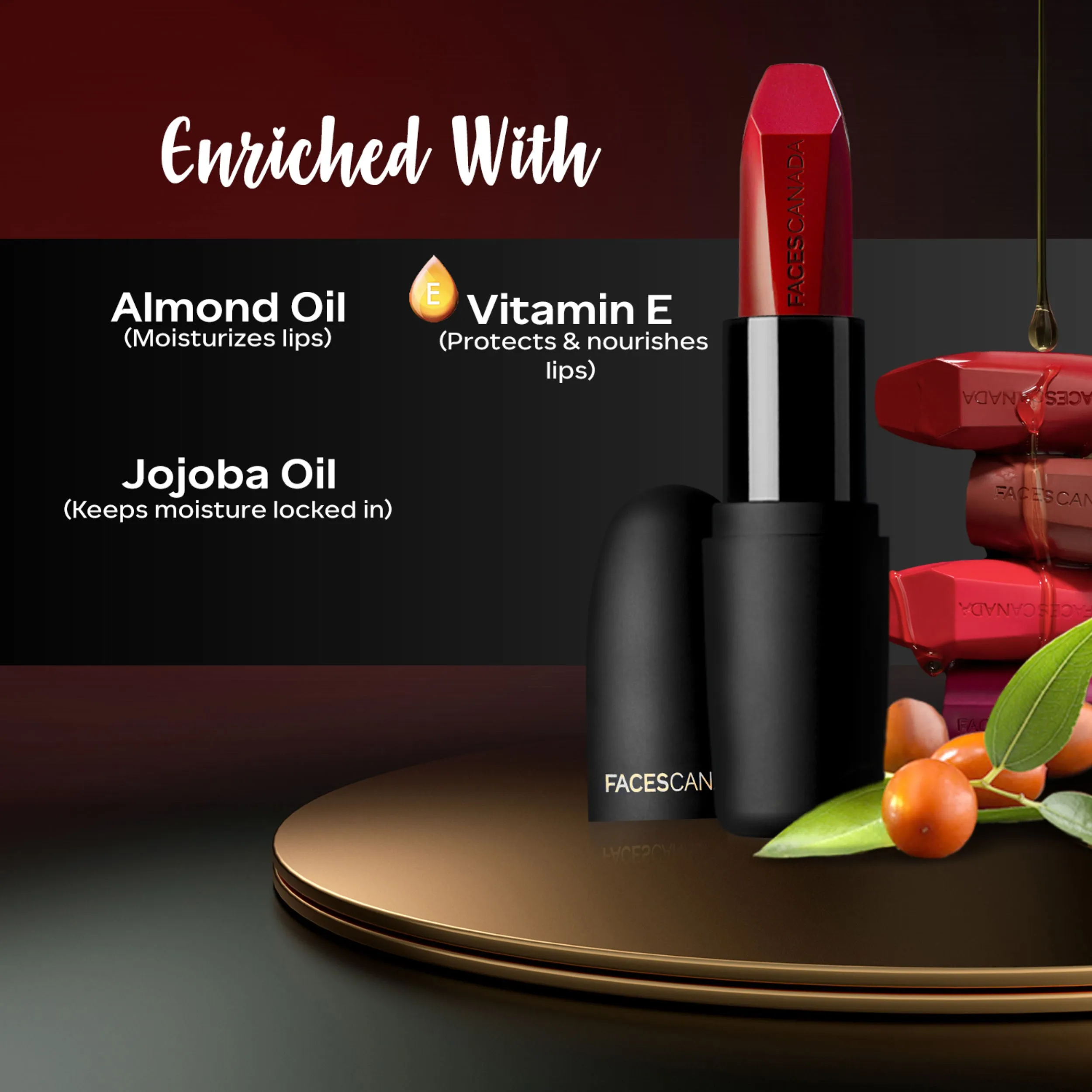 Faces Canada Weightless Matte Lipstick |Jojoba and Almond Oil enriched| Highly pigmented | Smooth One Stroke Weightless Color | Keeps Lips Moisturized | Shade - Chilli Pepper 4g