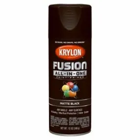 Fusion All-In-One Spray Paint   Primer, Matte Black, 12-oz.