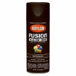 Fusion All-In-One Spray Paint   Primer, Matte Black, 12-oz.