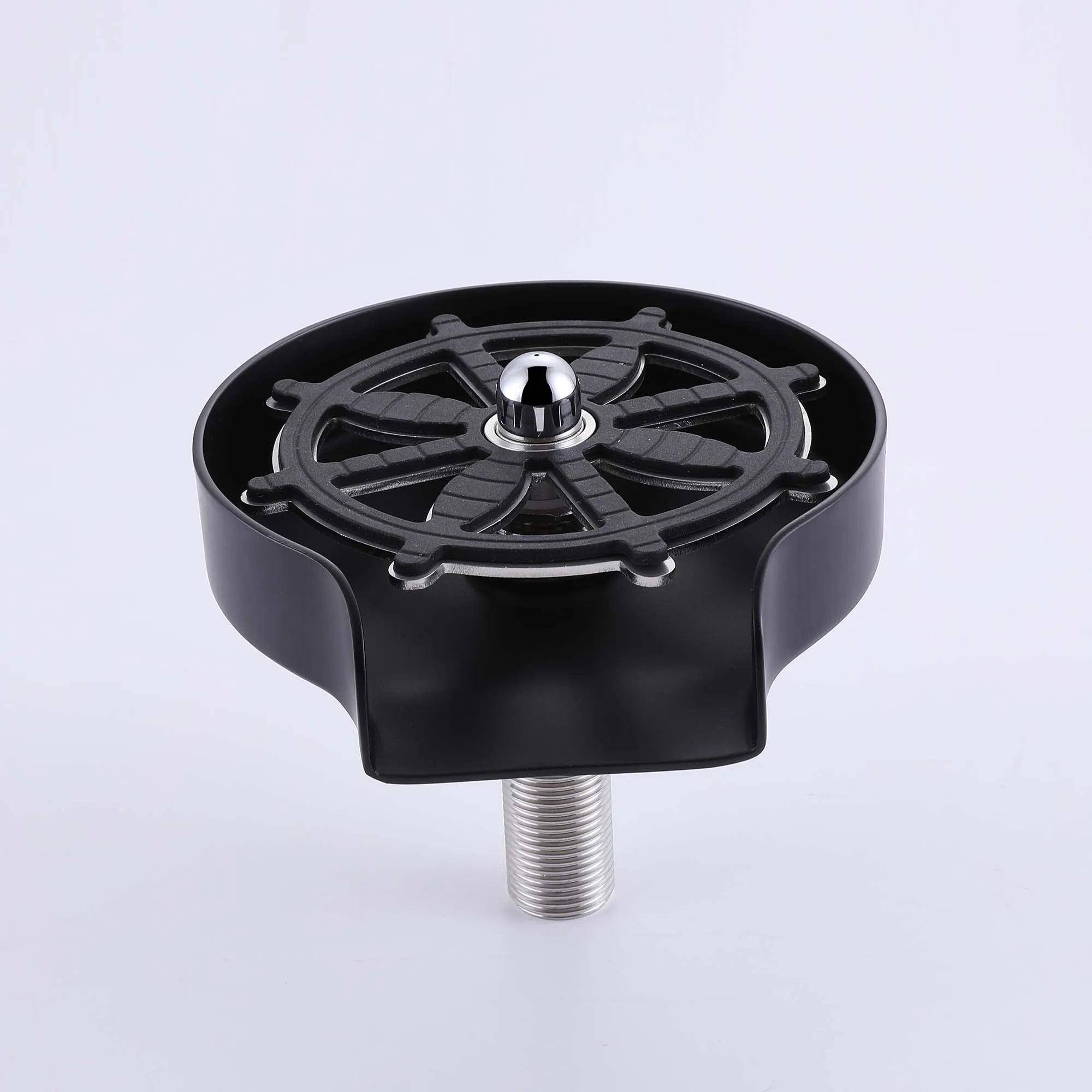 Glass Rinser for Kitchen Sink Stainless Steel Bottle Washer Cup Cleaner Matte Black JK0142
