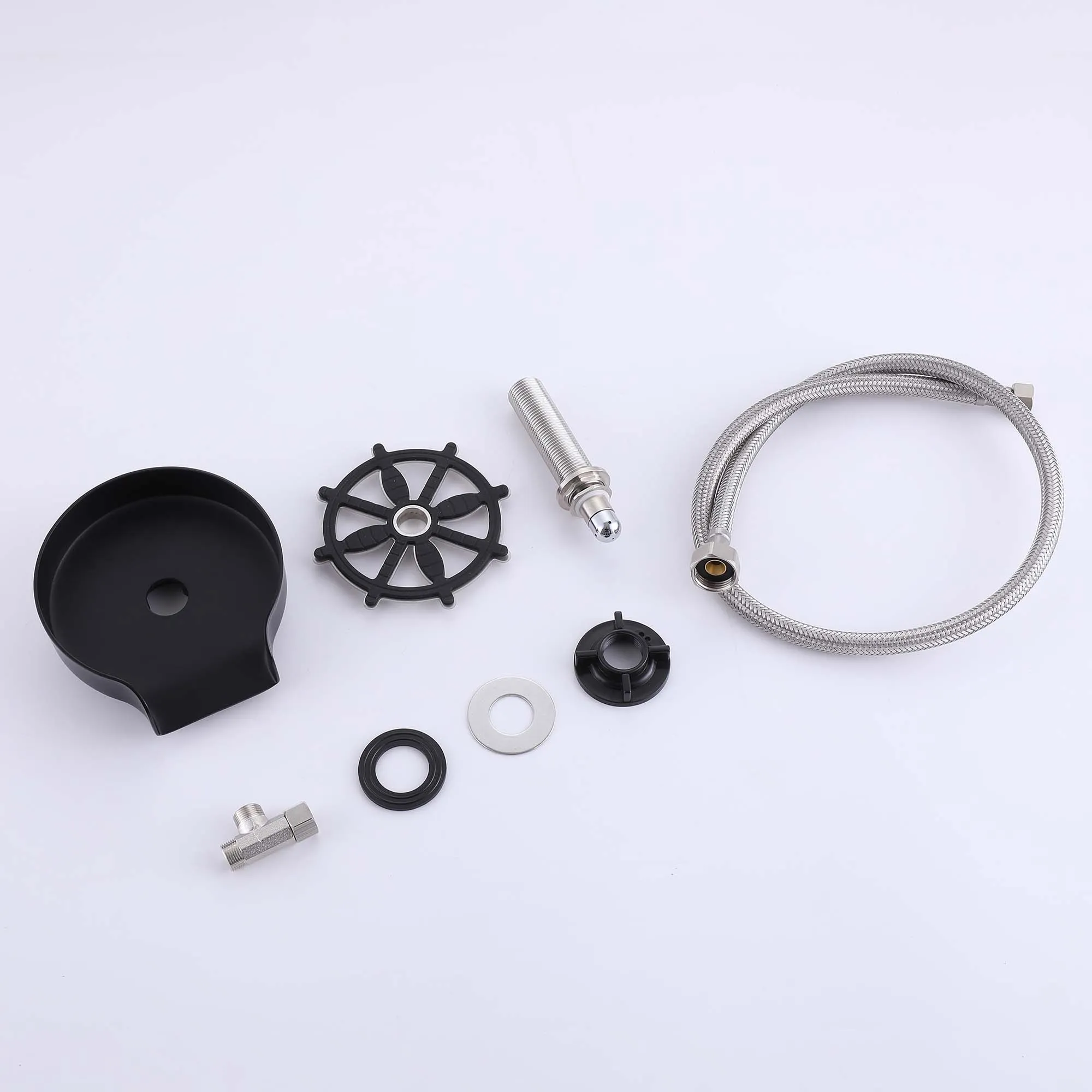 Glass Rinser for Kitchen Sink Stainless Steel Bottle Washer Cup Cleaner Matte Black JK0142
