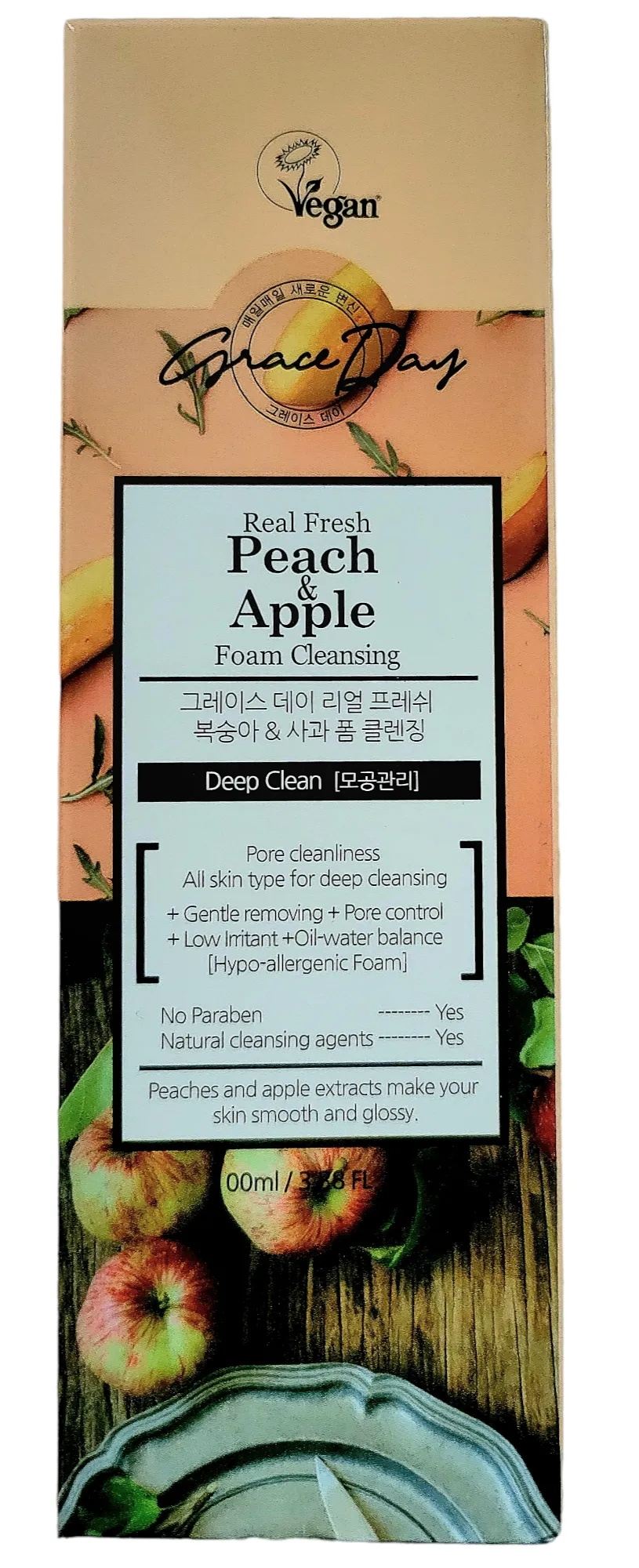 Grace Day Peach and Apple Foam Cleansing for Deep Cleansing