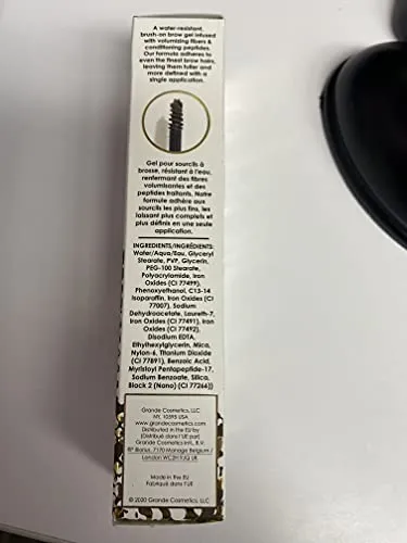 Grande Cosmetics GrandeBROW-FIL Volumizing Brow Gel, Ebony, 0.14 fl. oz.