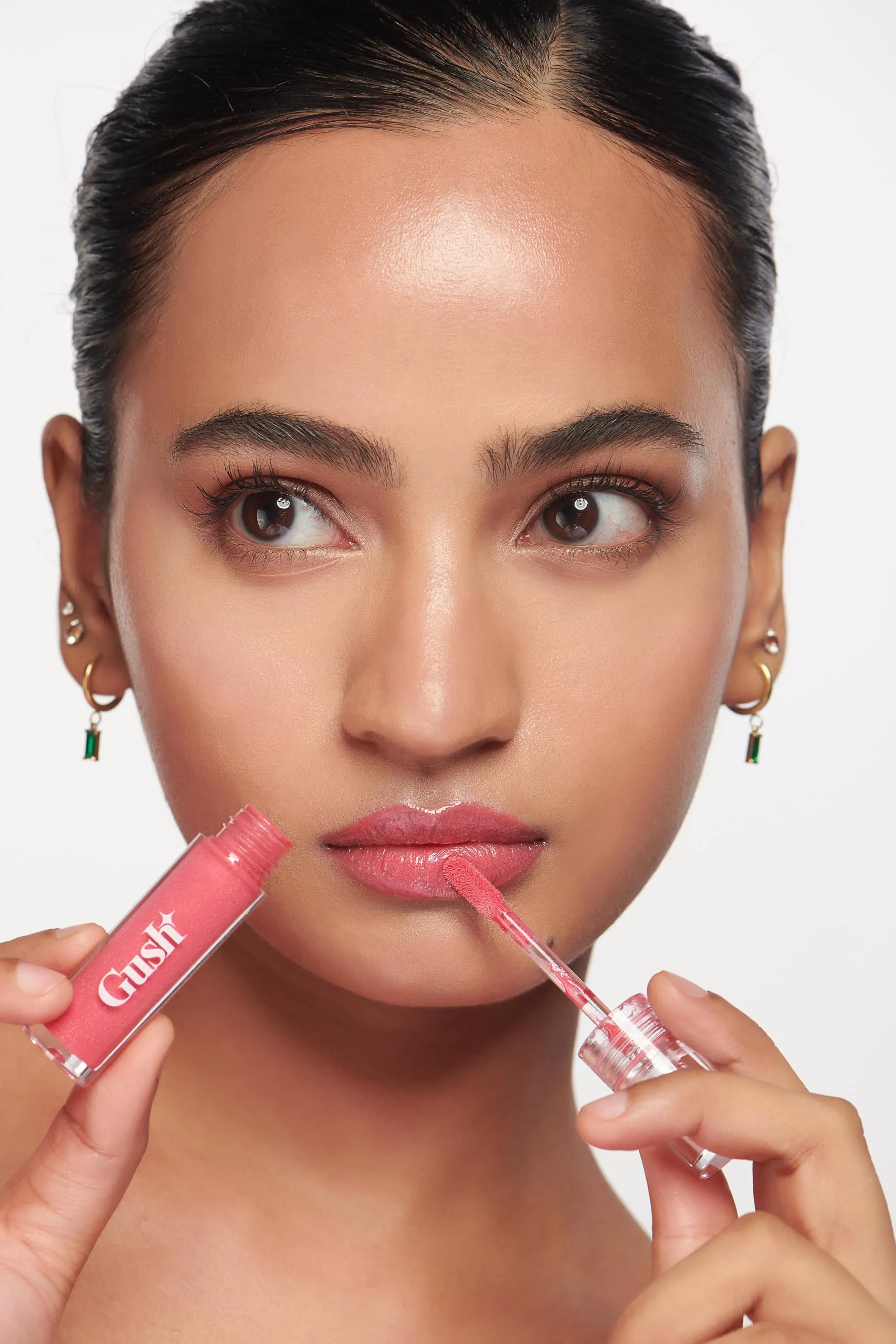 Gush Beauty Glaze Lip Oil Gloss High Shine & Hydrating Pink Gloss - Candy glaze 2.8ml