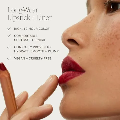 ILIA - Lip Sketch Hydrating Crayon - Long Lasting, Crease-Resistant, Soft-Matte Finish