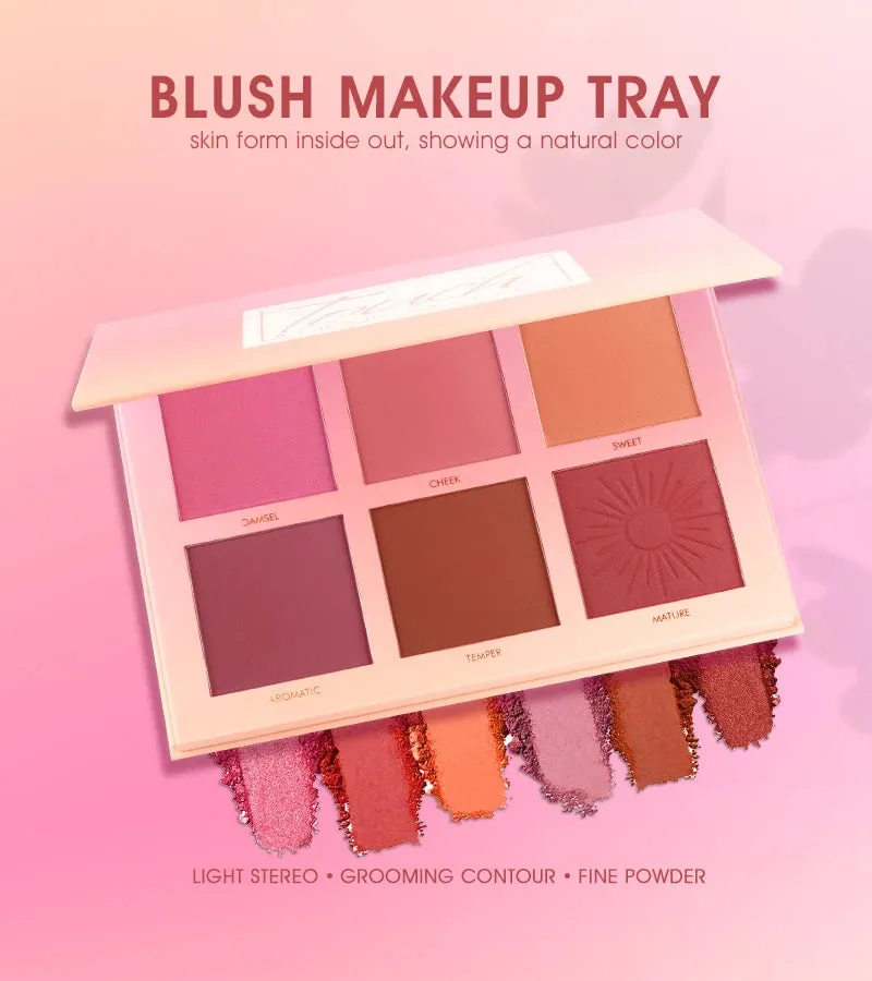 IMAGIC 6 Colors Touch Professional Blush Palette