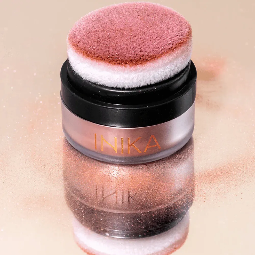INIKA Organic Mineral Blush Puff Pot (Rosy Glow)