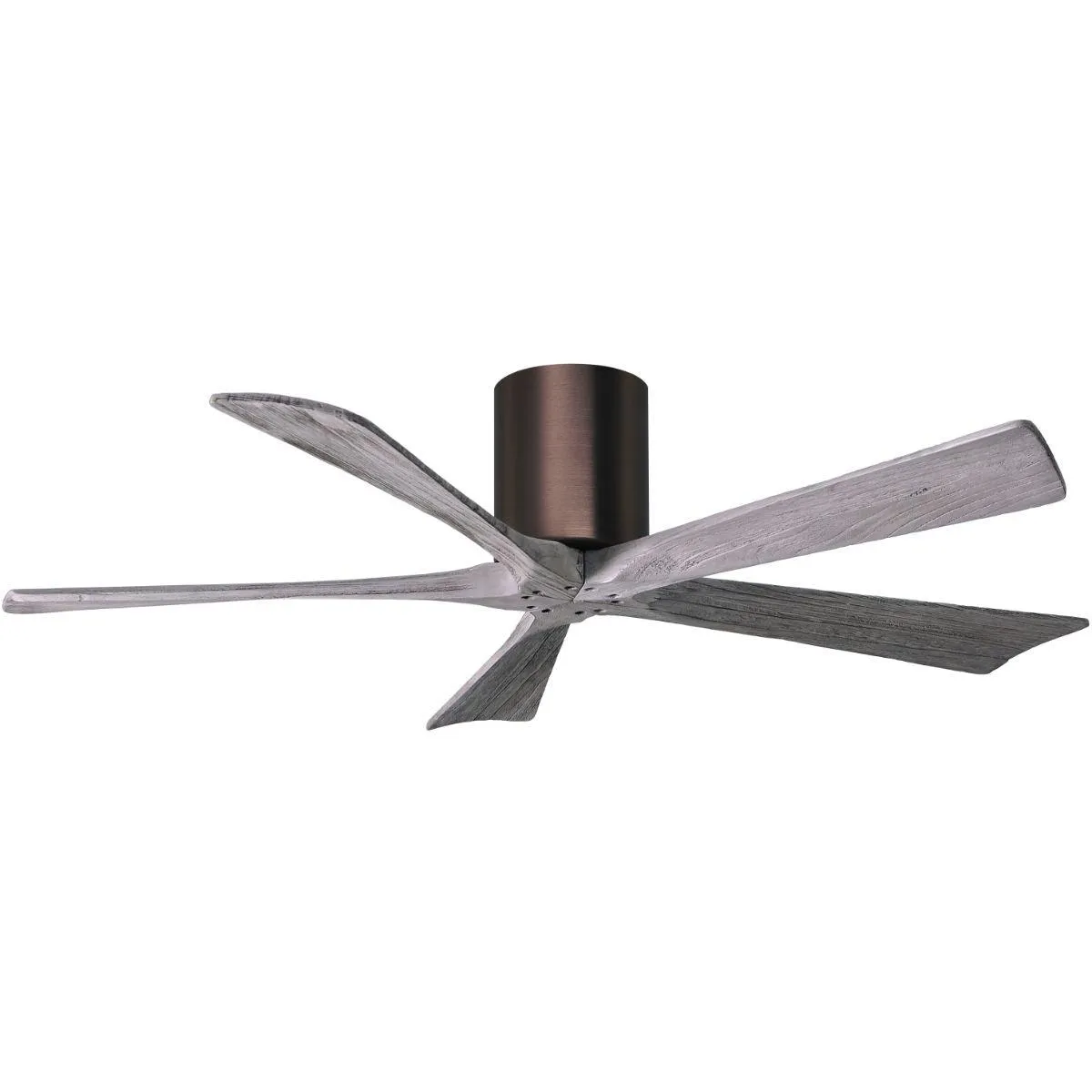 Irene 5-Blade 52 Inch Hugger Ceiling Fan with Remote, Brushed Bronze with Barnwood Blades