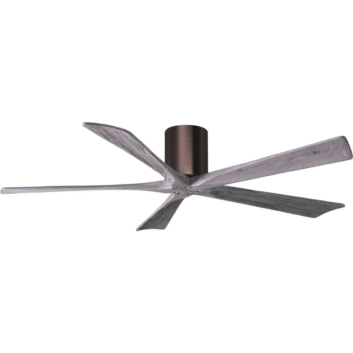 Irene 5-Blade 60 Inch Hugger Ceiling Fan with Remote, Brushed Bronze with Barnwood Blades