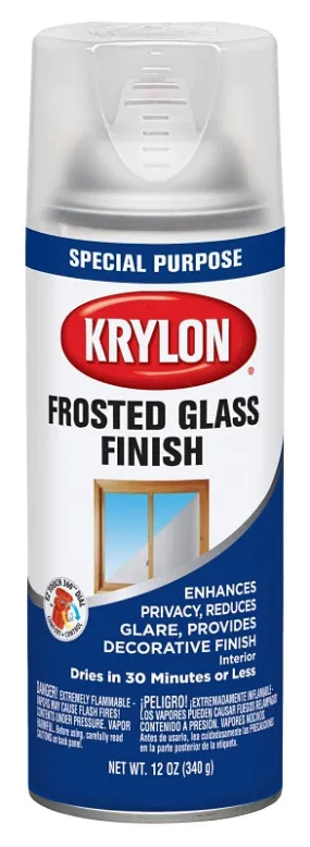 Krylon I00810777 Spray Paint, Matte, Frosted Glass, 12 oz :CAN: QUANTITY: 1