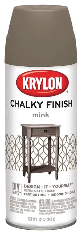 Krylon K04106000 Chalk Spray Paint, Matte, Mink, 12 oz, Can :CAN: QUANTITY: 1