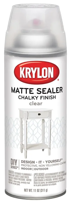 Krylon K04117000 Chalk Spray Paint, Chalk, Clear, 12 oz, Can :CAN: QUANTITY: 1