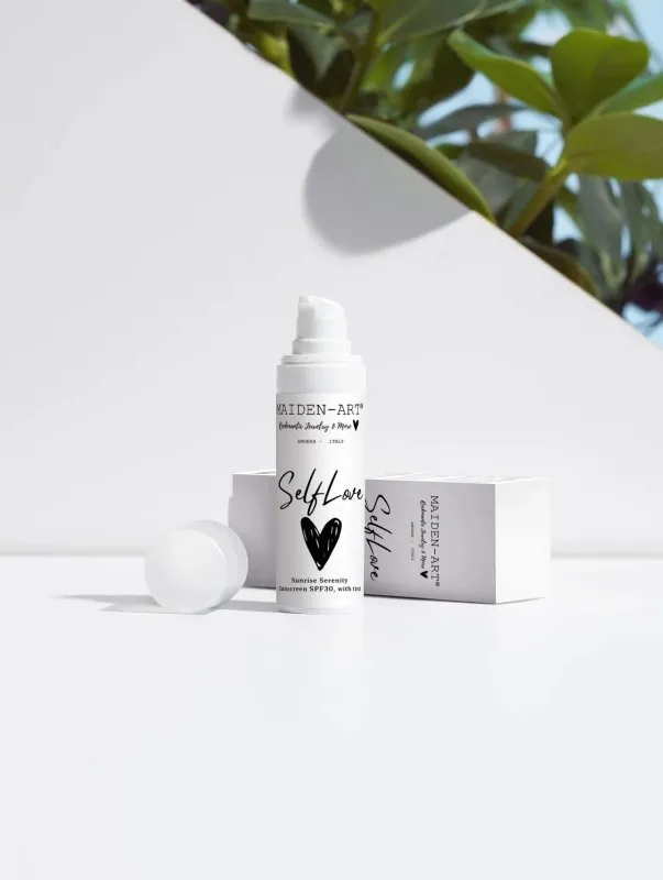 Maiden Art - Sunrise Serenity Tinted Sunscreen SPF30–30ml With Zinc Oxide, Raspberry Seed Oil, Sea Buckthorn & Hyaluronic Acid No White Cast, Lightweight & Skin-Tone Enhancing For a Radiant Healthy Glow-Perfect for Normal to Dry Skin