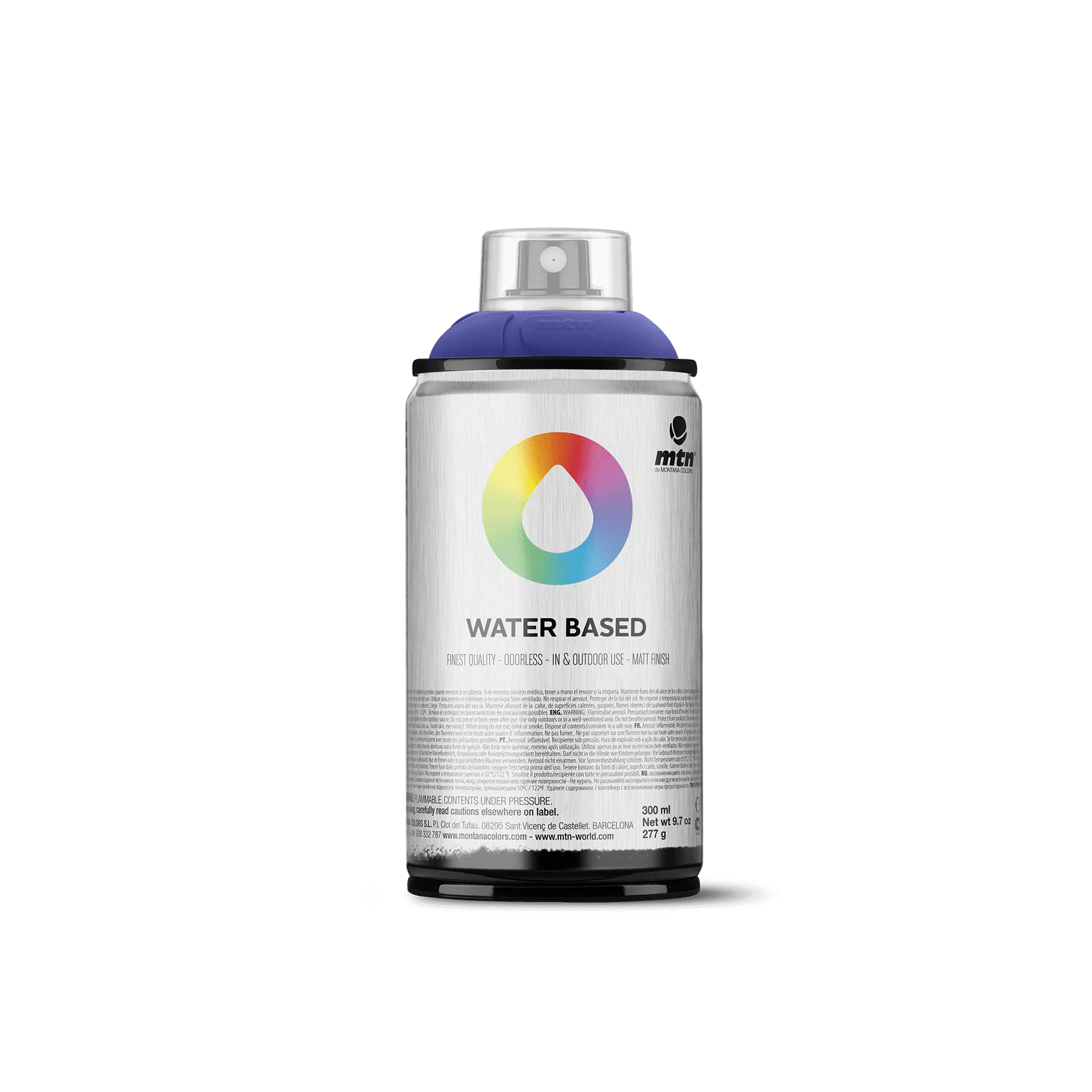 MTN Water Based 300 Spray Paint - <strong>NEW</strong> Primary Blue Dark (WRV-340)