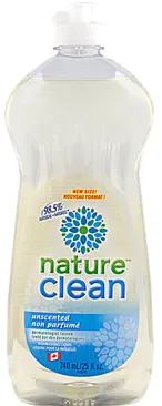 Nature Clean Dishwashing Liquid Unscented (740ml)
