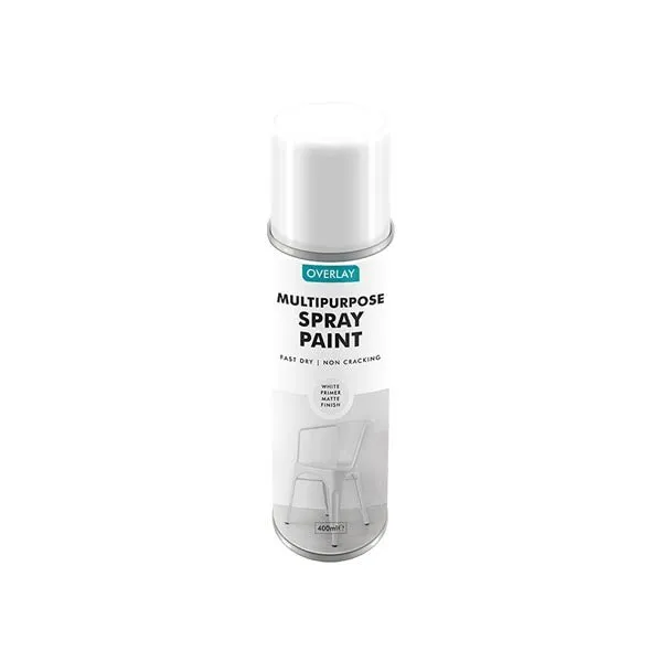Overlay Spray Paint White Primer Matte