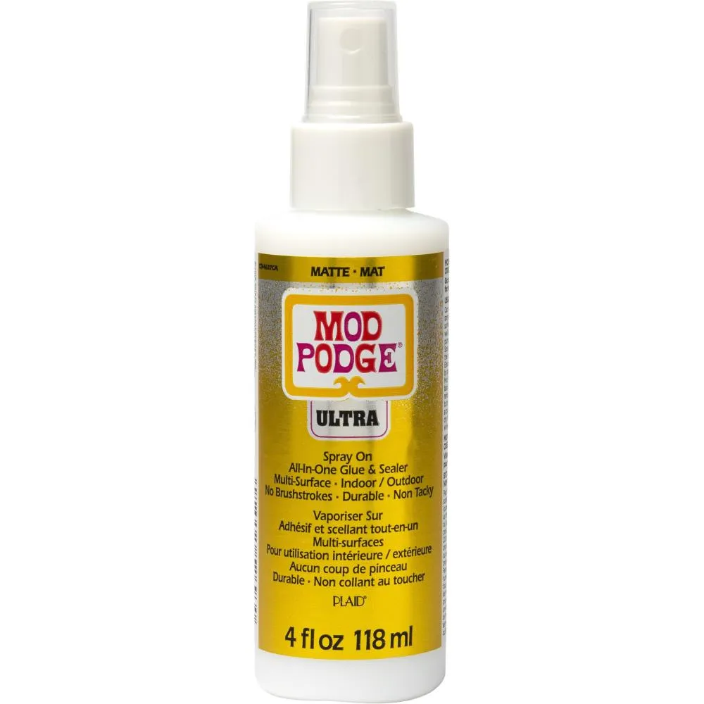 Plaid Mod Podge Ultra Matte Spray On Glue & Sealer 4oz