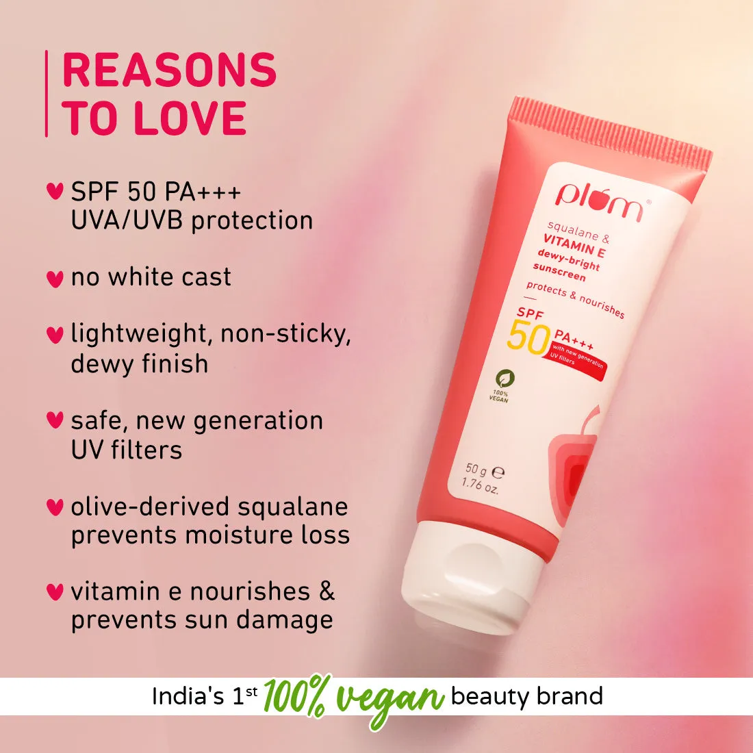 Squalane & Vitamin E SPF 50 PA    Dewy-Bright Sunscreen