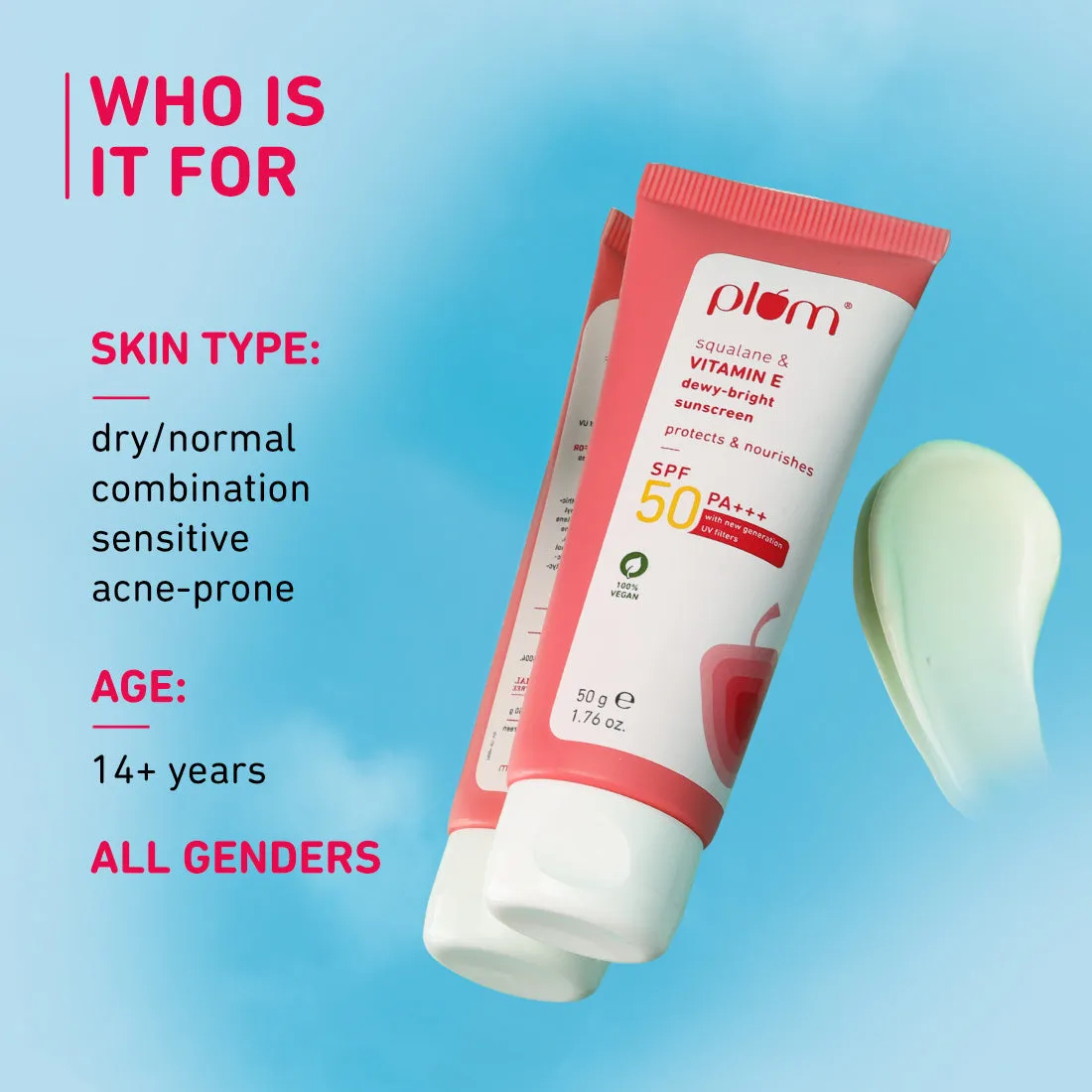 Squalane & Vitamin E SPF 50 PA    Dewy-Bright Sunscreen