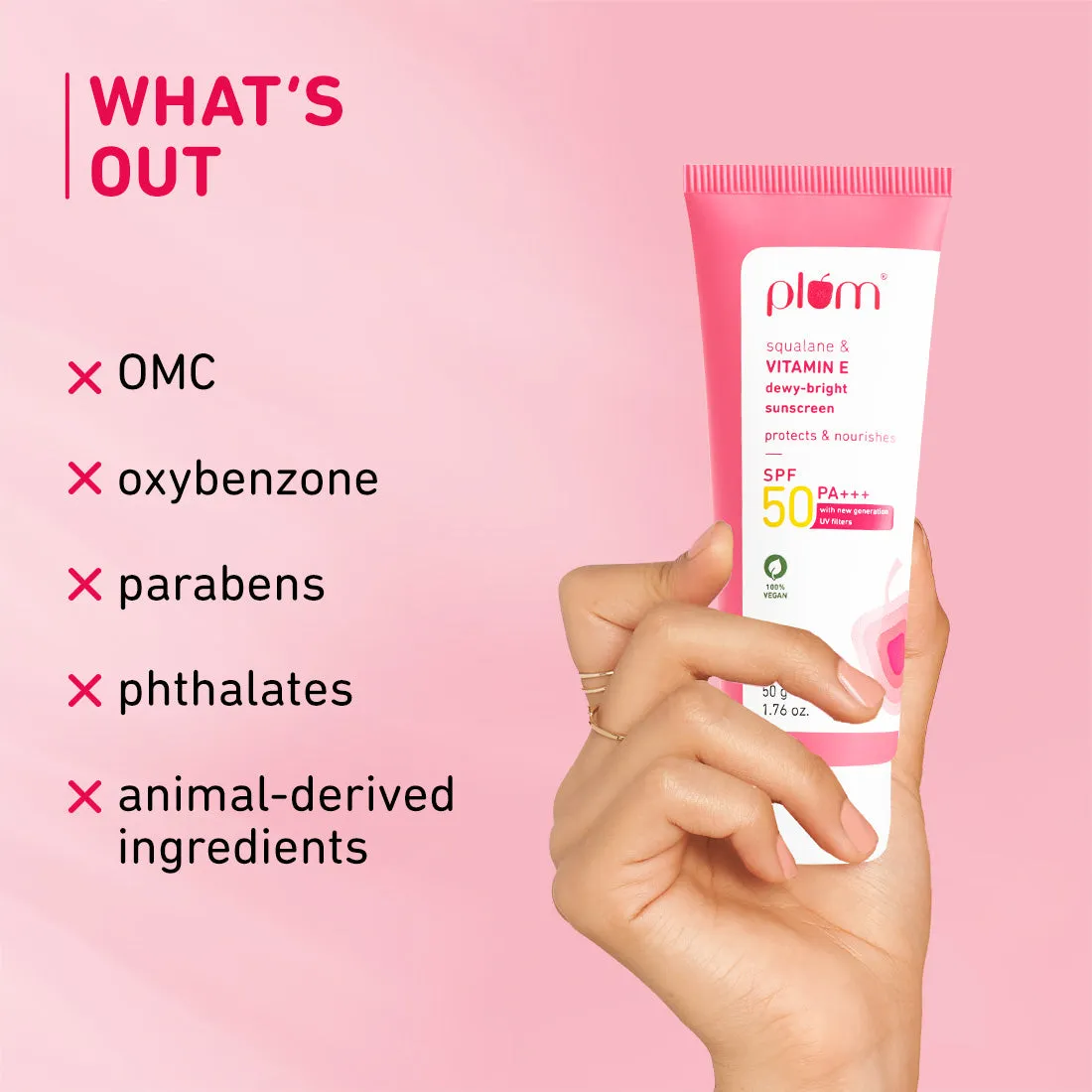 Squalane & Vitamin E SPF 50 PA    Dewy-Bright Sunscreen