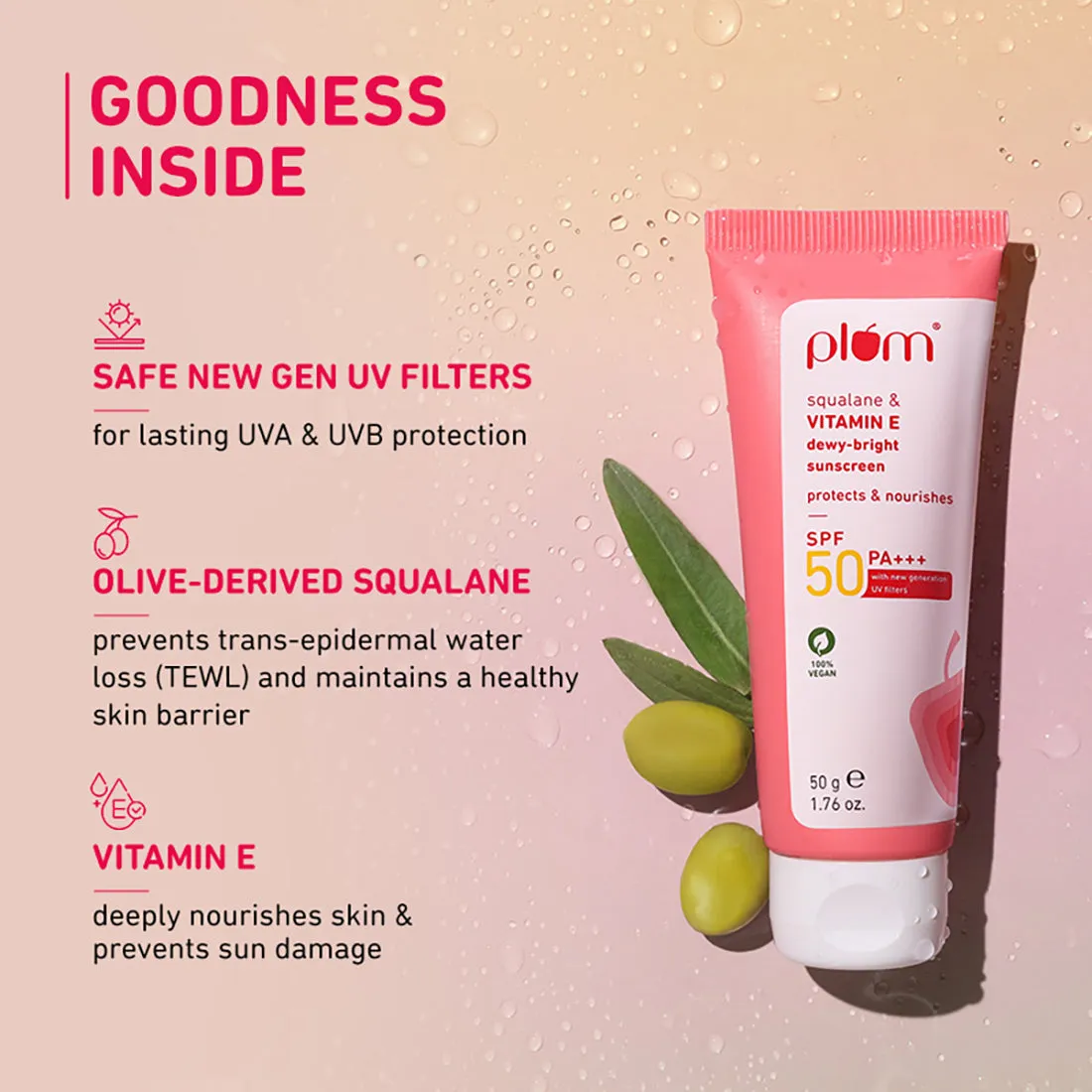 Squalane & Vitamin E SPF 50 PA    Dewy-Bright Sunscreen