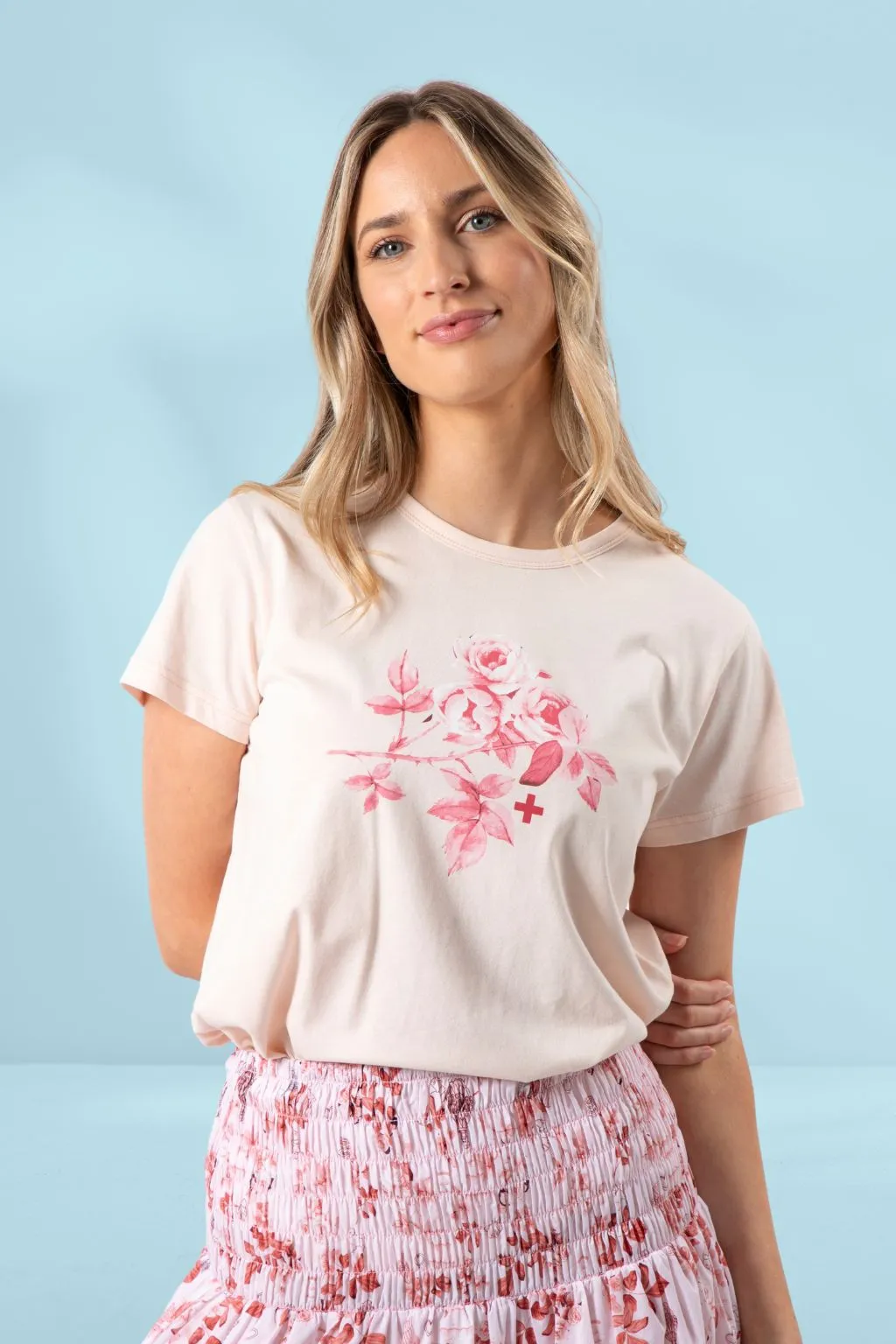 Stella and Gemma Jolie Ruby Rose T-Shirt Blush