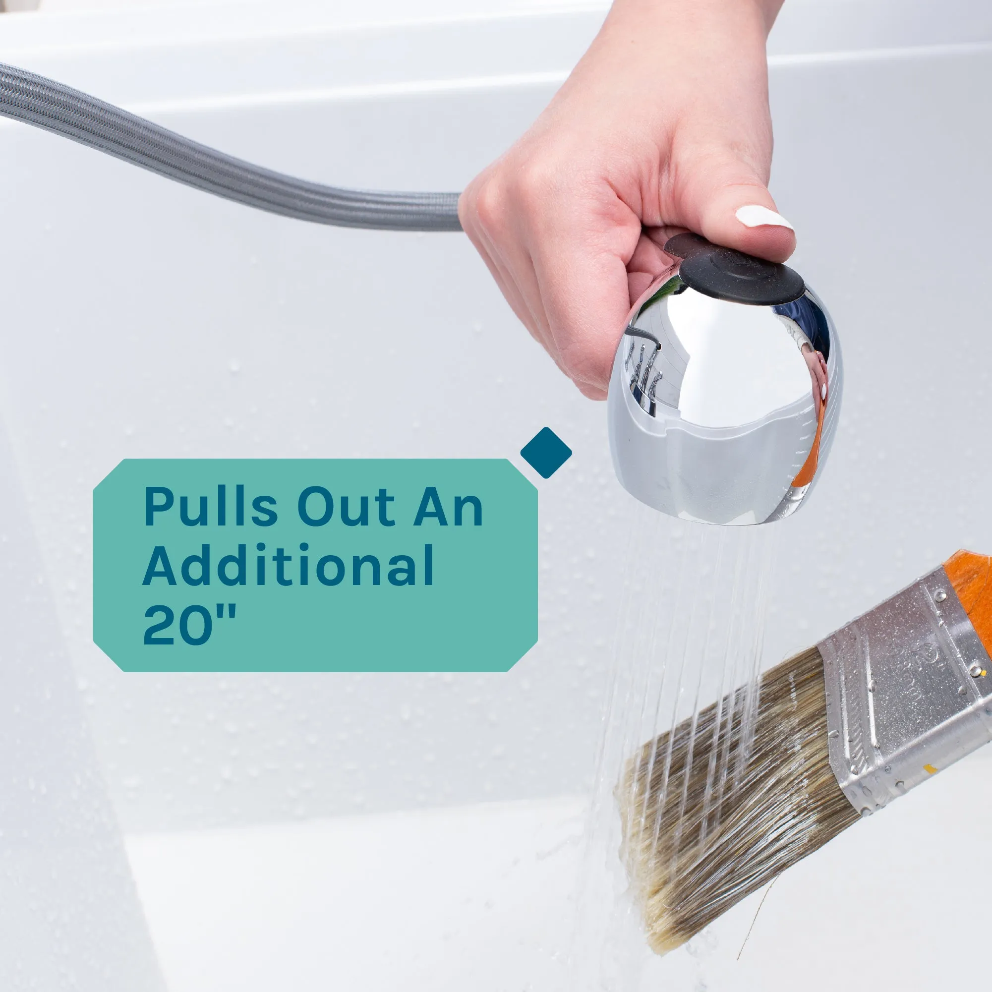 Tehila Chrome Finish Pull-Out Faucet